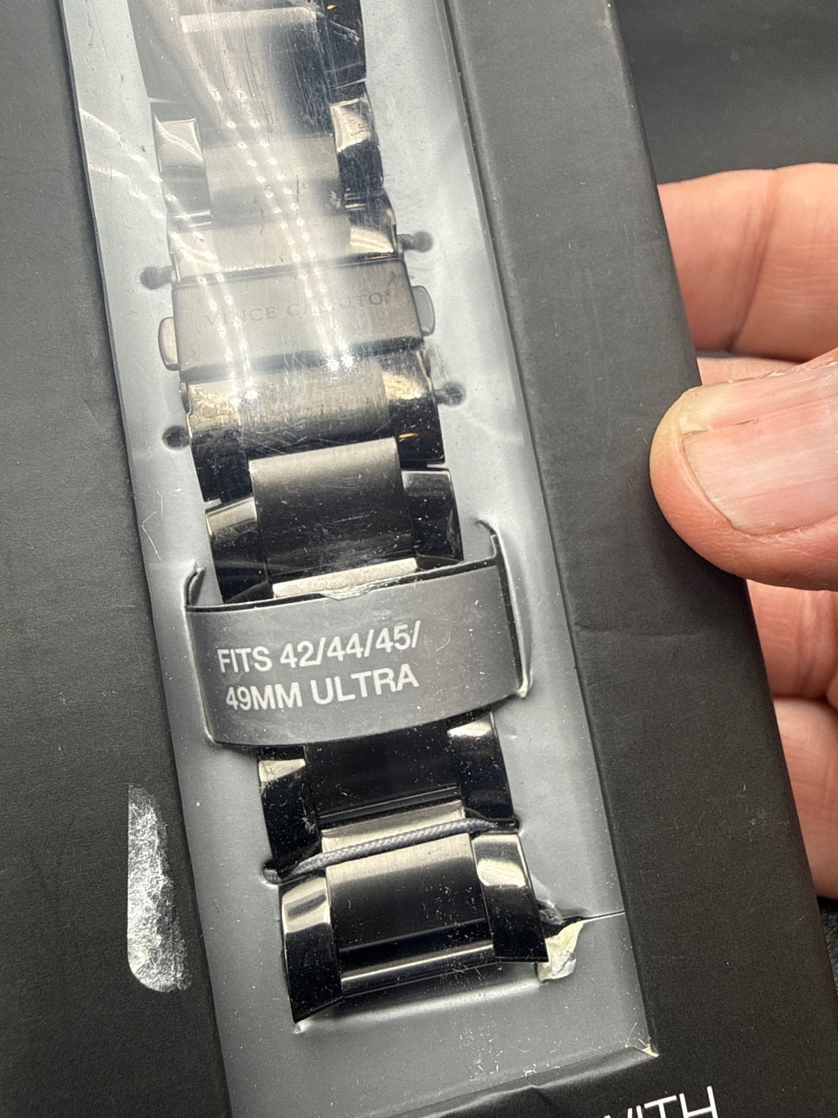 Vince Camuto Compatible Apple Watch Band - Stainless Steel Strap Fits 42/44/45/