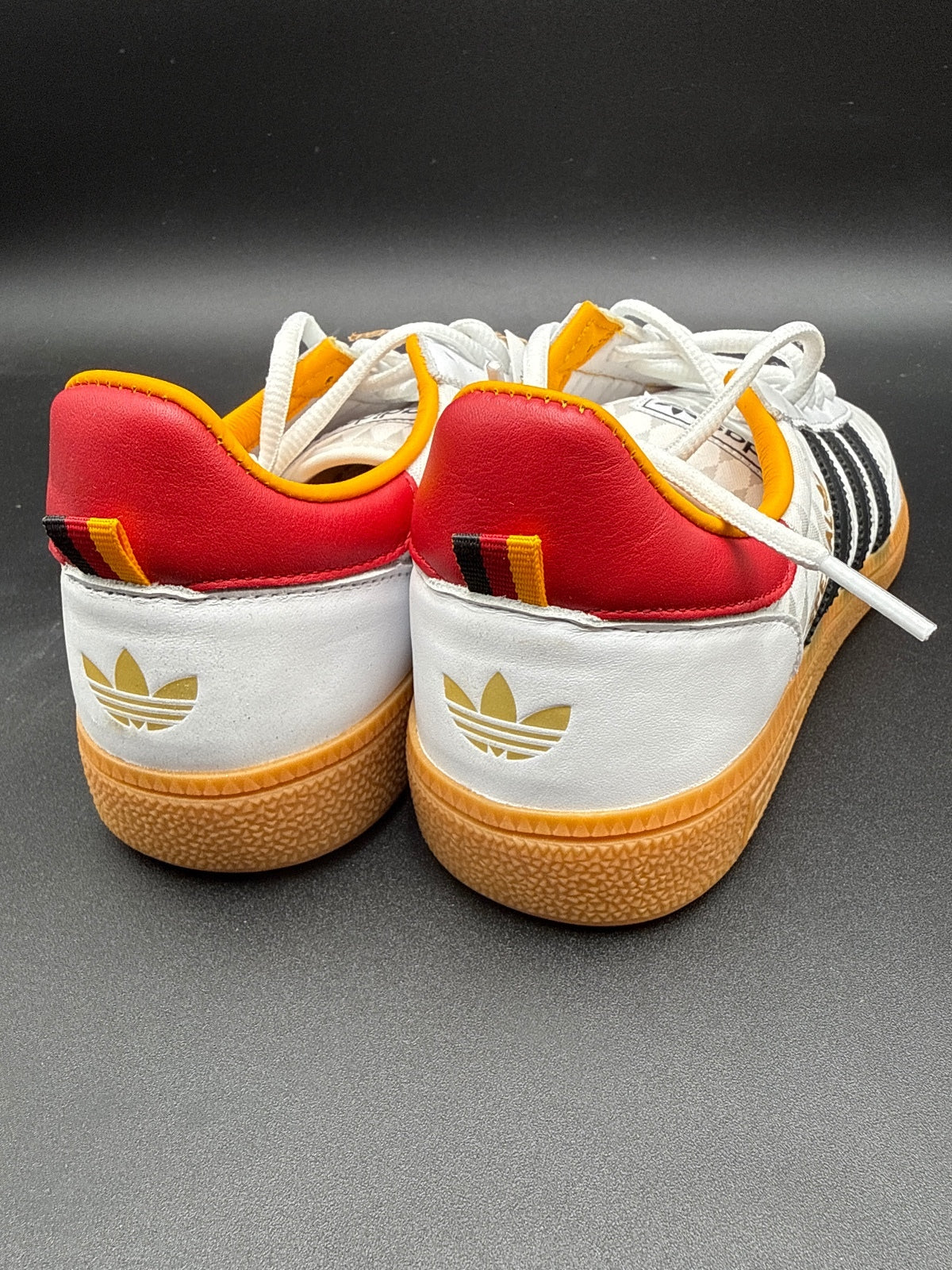 Adidas Handball Spezial Sneakers Size 6.5 White Black Orange