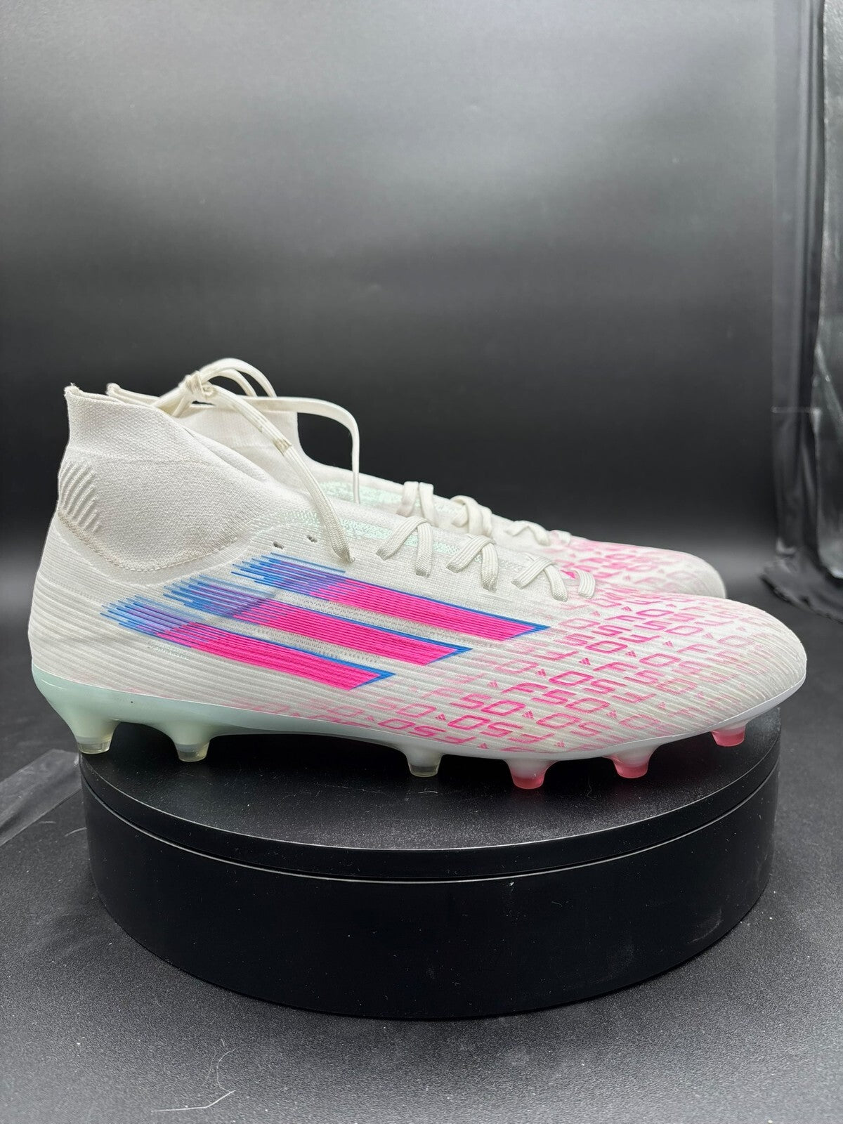 Adidas F50 Sparkfusion Pro FG/AG – White/Pink/Purple – US 13