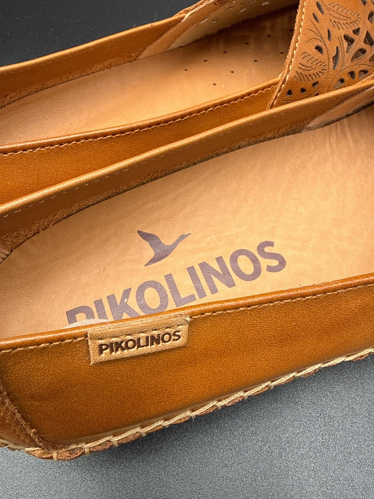 Pikolinos Jerez 578-4976 Brandy Leather Flats Womens US 7