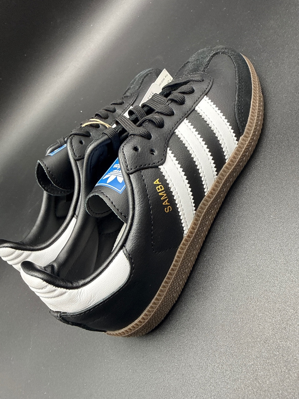 Adidas Samba OG Classic Black and White Sneakers Size 2 US