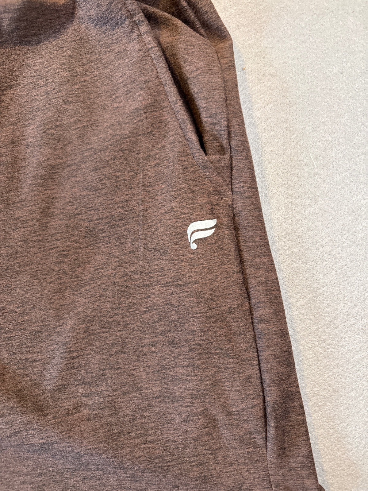 Fabletics The Cloud Jersey Shorts in Cacao Heather, Size L