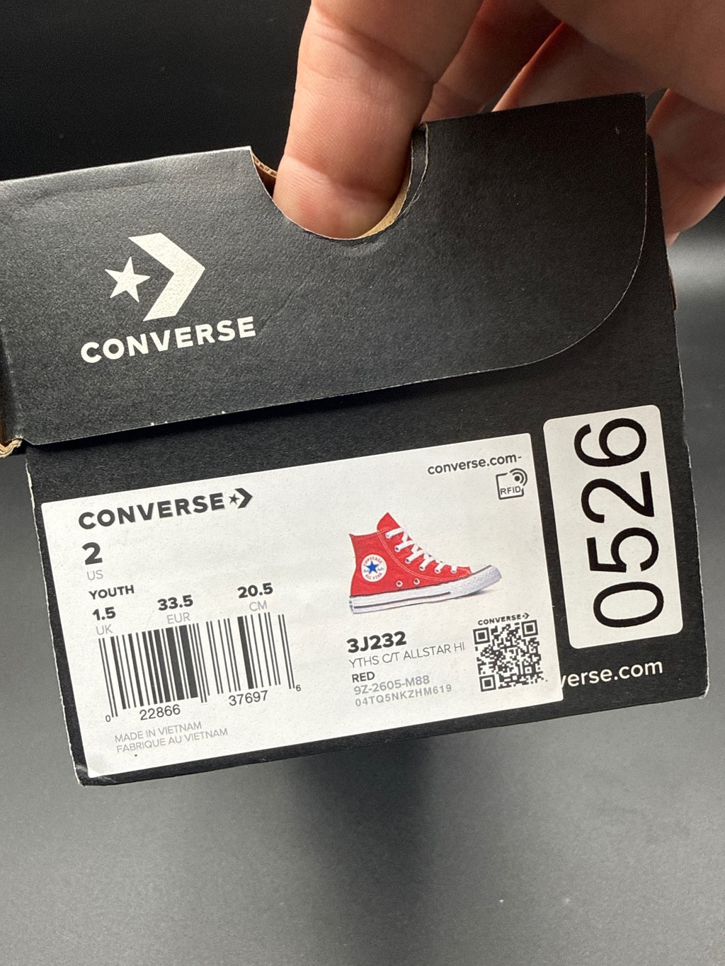Converse Chuck Taylor All Star High Top Youth Sneakers Red 2