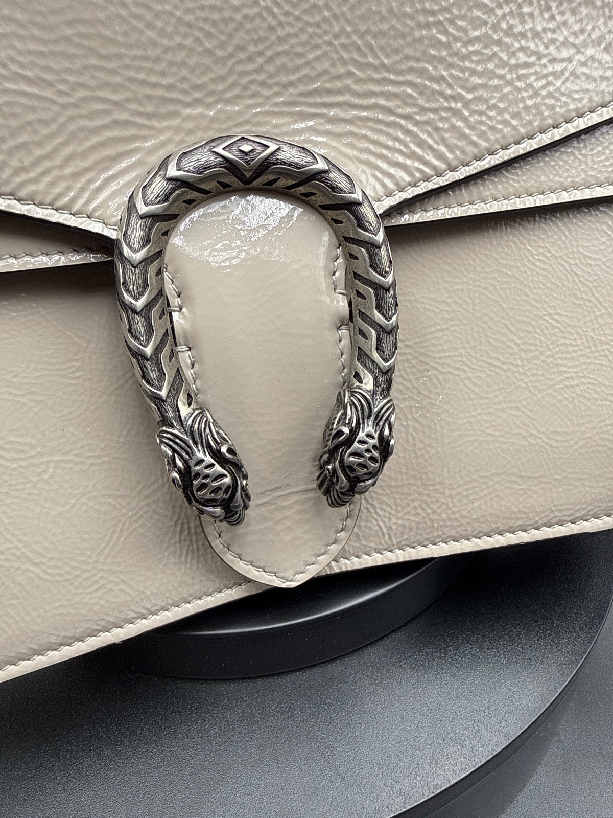 Gucci Dionysus Leather Shoulder Bag L-Beige Made in Italy
