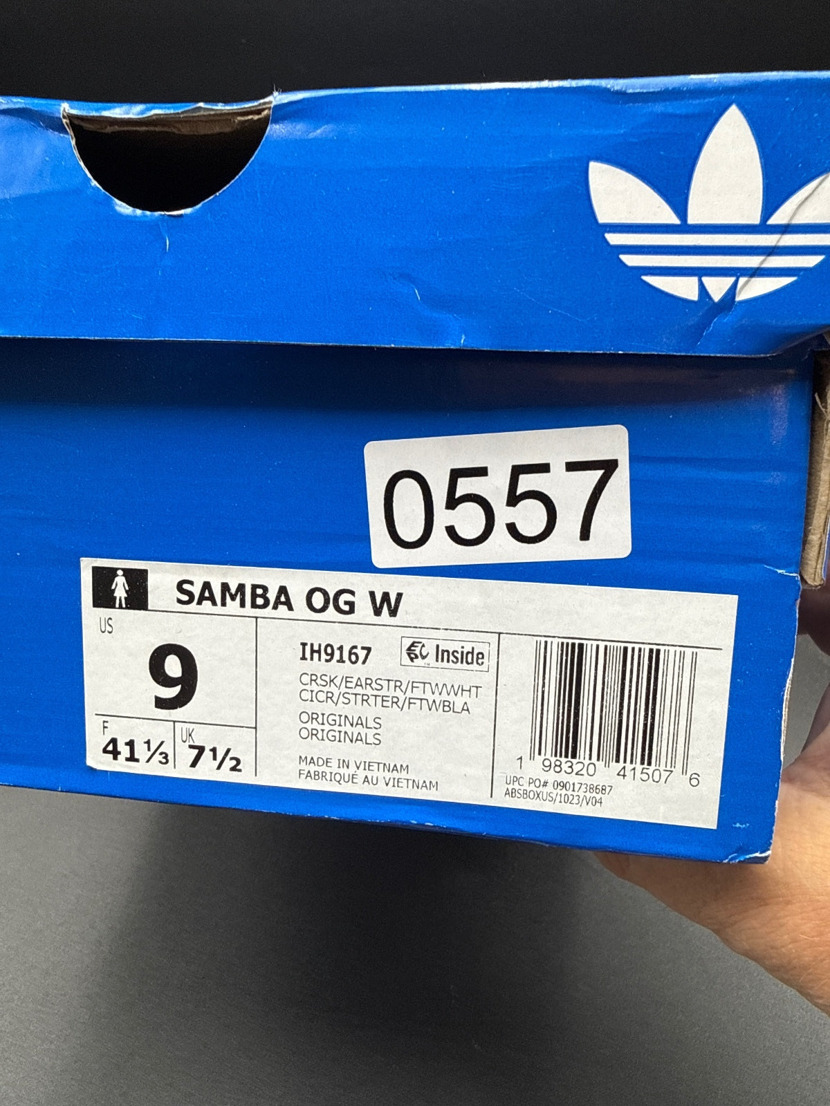 Adidas Samba Sneakers Light Blue Brown Size 9