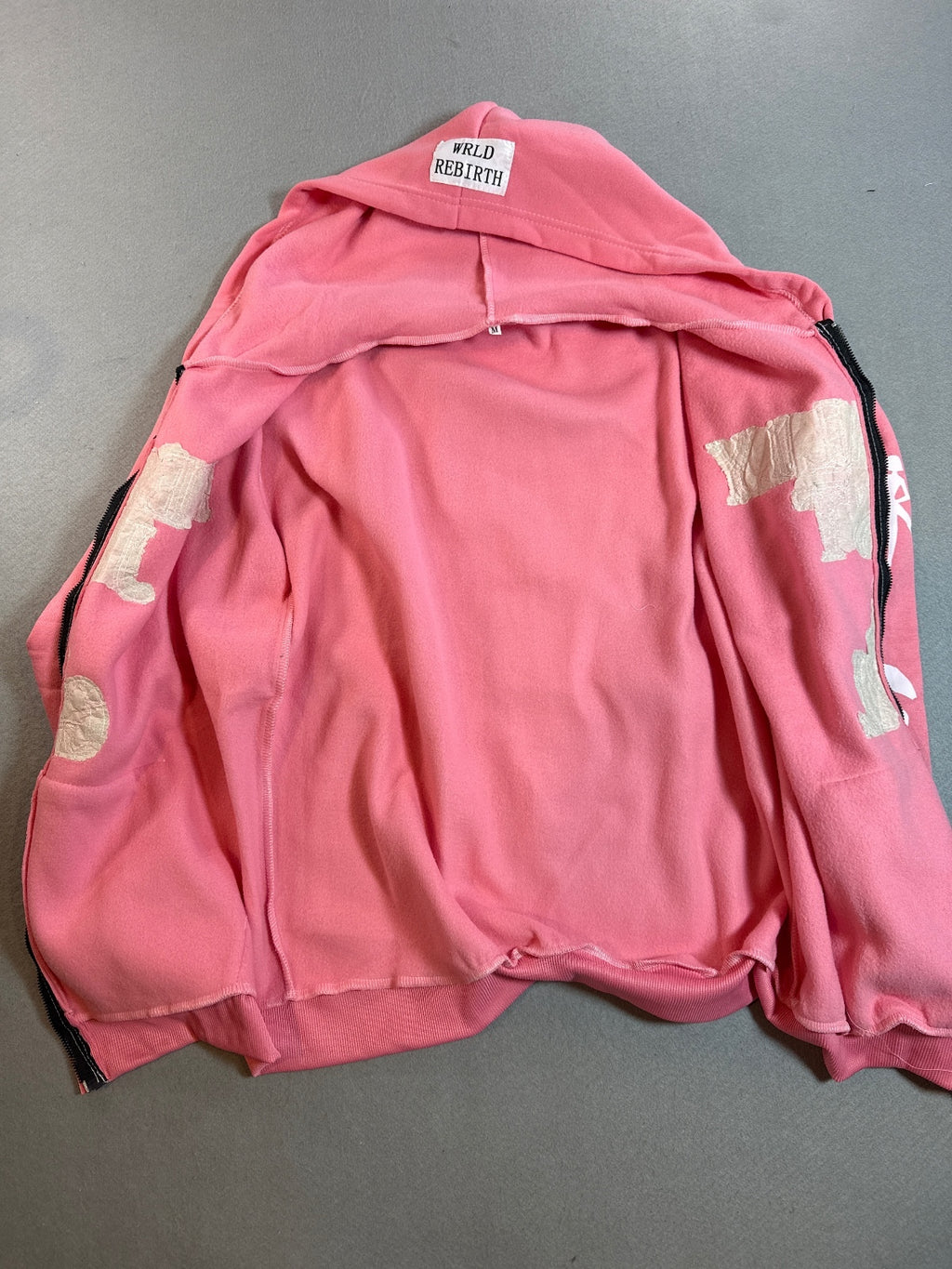 WRLD REBIRTH Pink Zip-Up Hoodie with - Literally Just A Girl