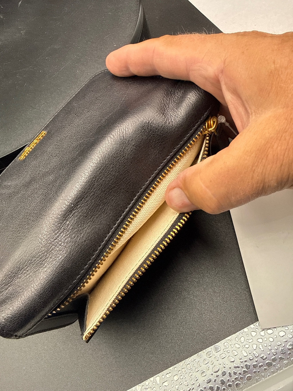 Margot Black Leather Long Wallet with Multiple Card Slots