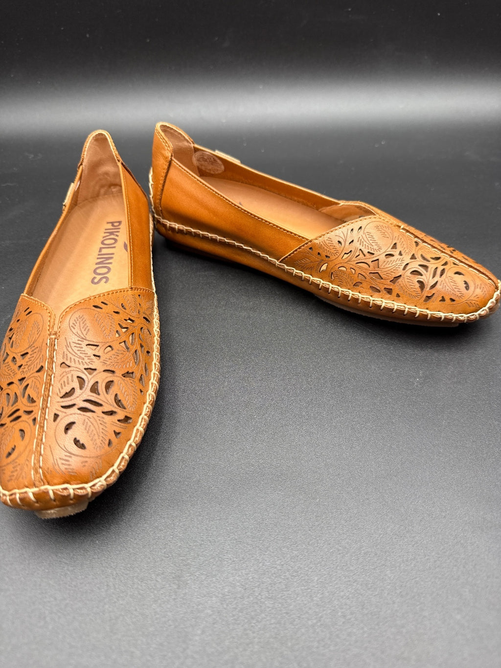 Pikolinos Jerez 578-4976 Brandy Leather Flats Womens US 7