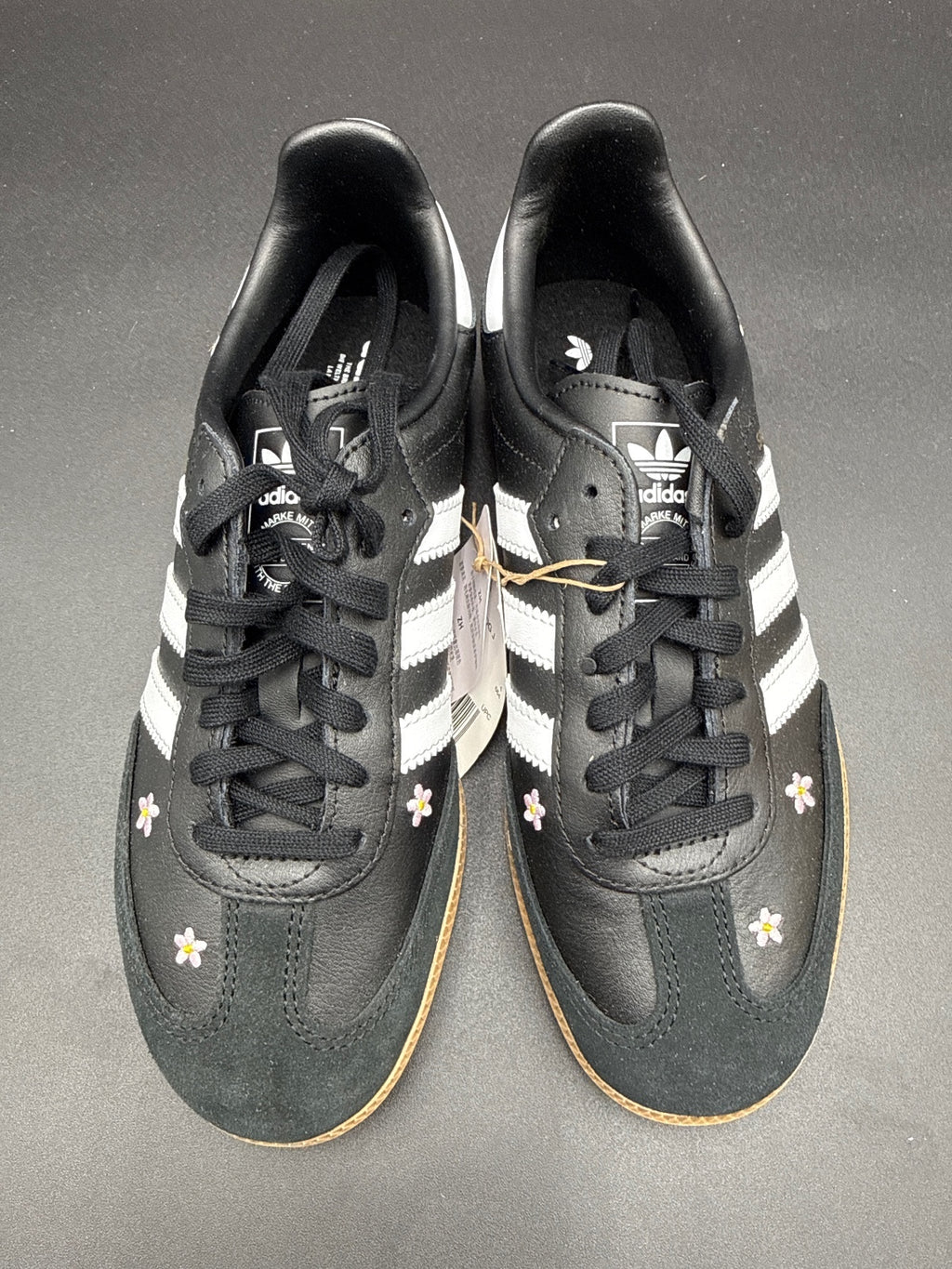 Adidas Samba OG J Black Floral Gum Youth 4 Women’s 5.5 NIB