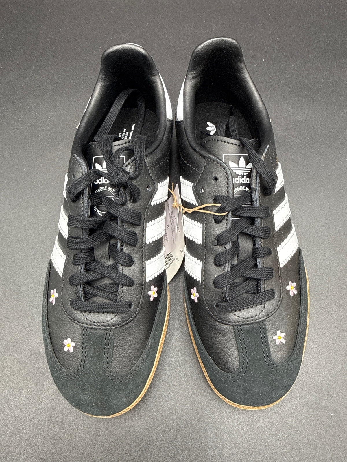 Adidas Samba OG J Black Floral Gum Youth 4 Women’s 5.5 NIB