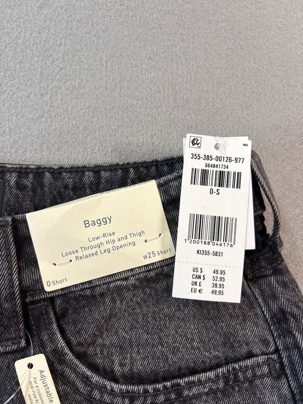 Hollister Low-Rise Baggy Jeans with Adjustable Waistband, W