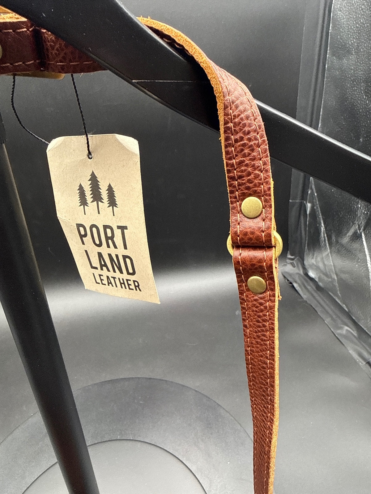 Portland Leather Brown Pebbled Leather Crossbody Bag