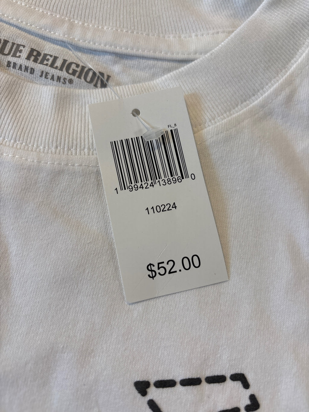 True Religion White Graphic Logo T-Shirt Medium NWT