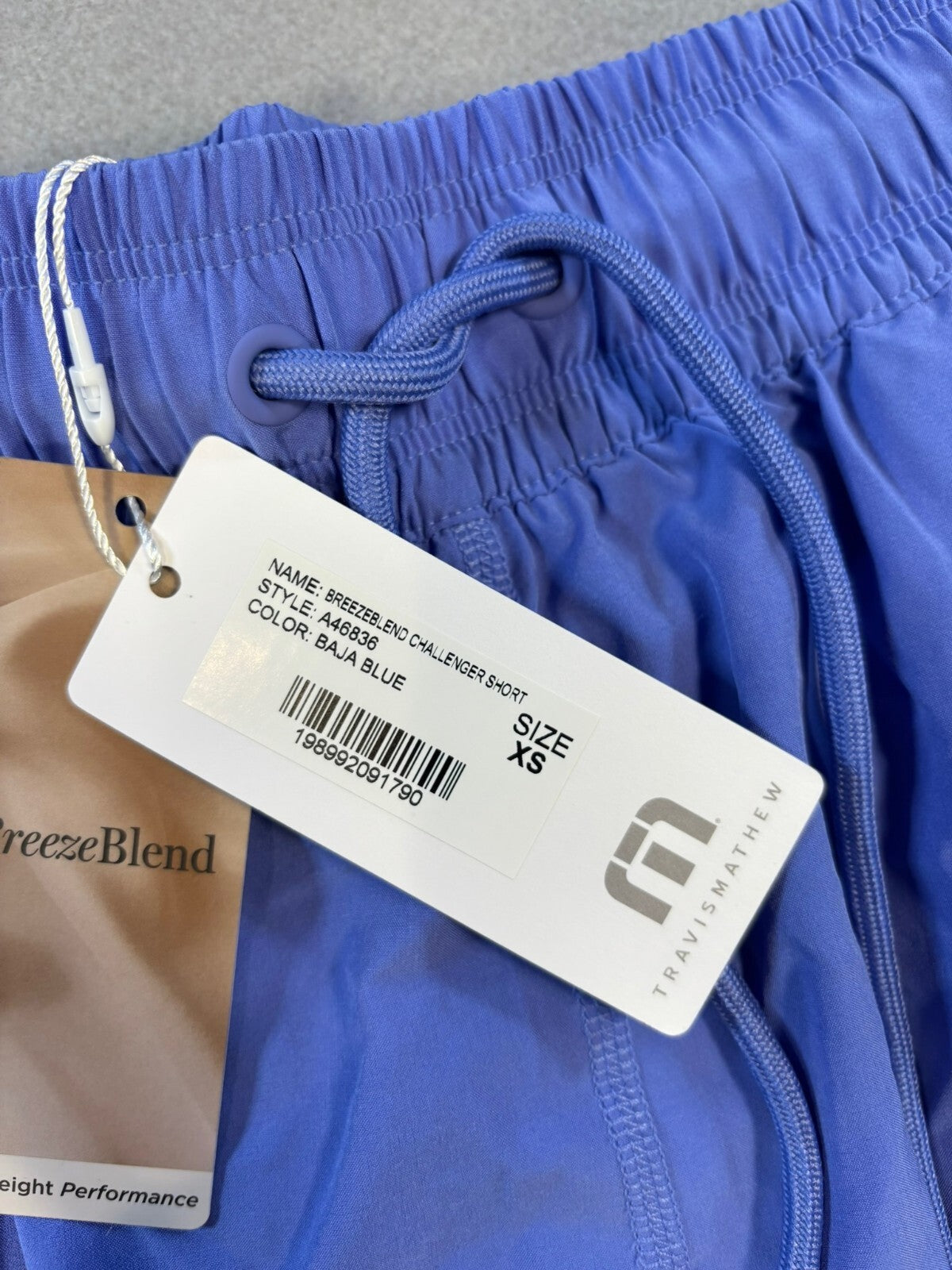 TravisMathew Breeze Blend Challenger Shorts in Blue, Size XS