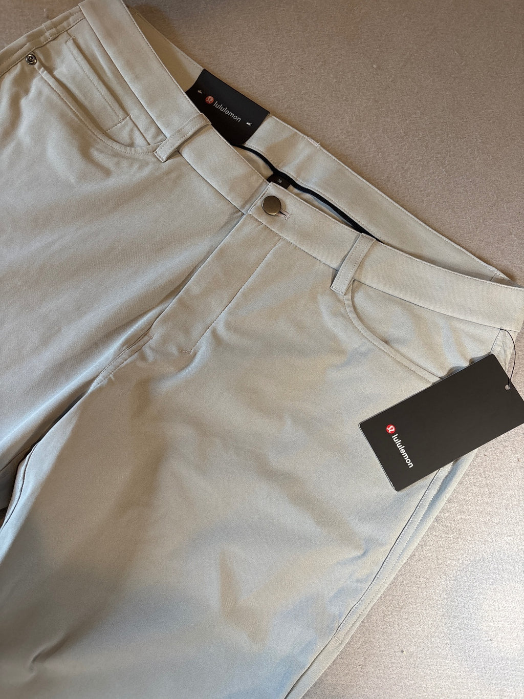 Lululemon ABC 5-Pocket Skinny Fit Pants 38W x 34L Light Gray