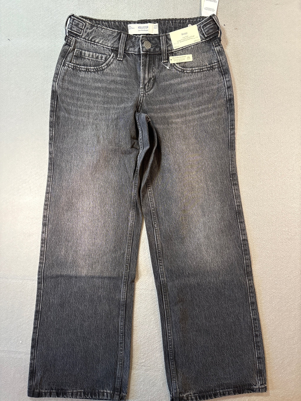 Hollister Low-Rise Baggy Jeans with Adjustable Waistband in