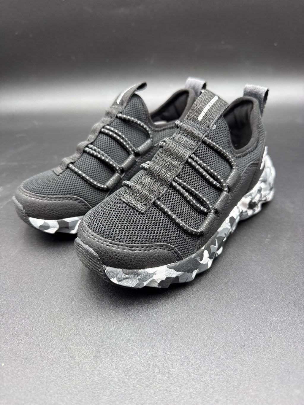 Skechers Elite Sport Tread Kids 12 Black Camo Sneakers New