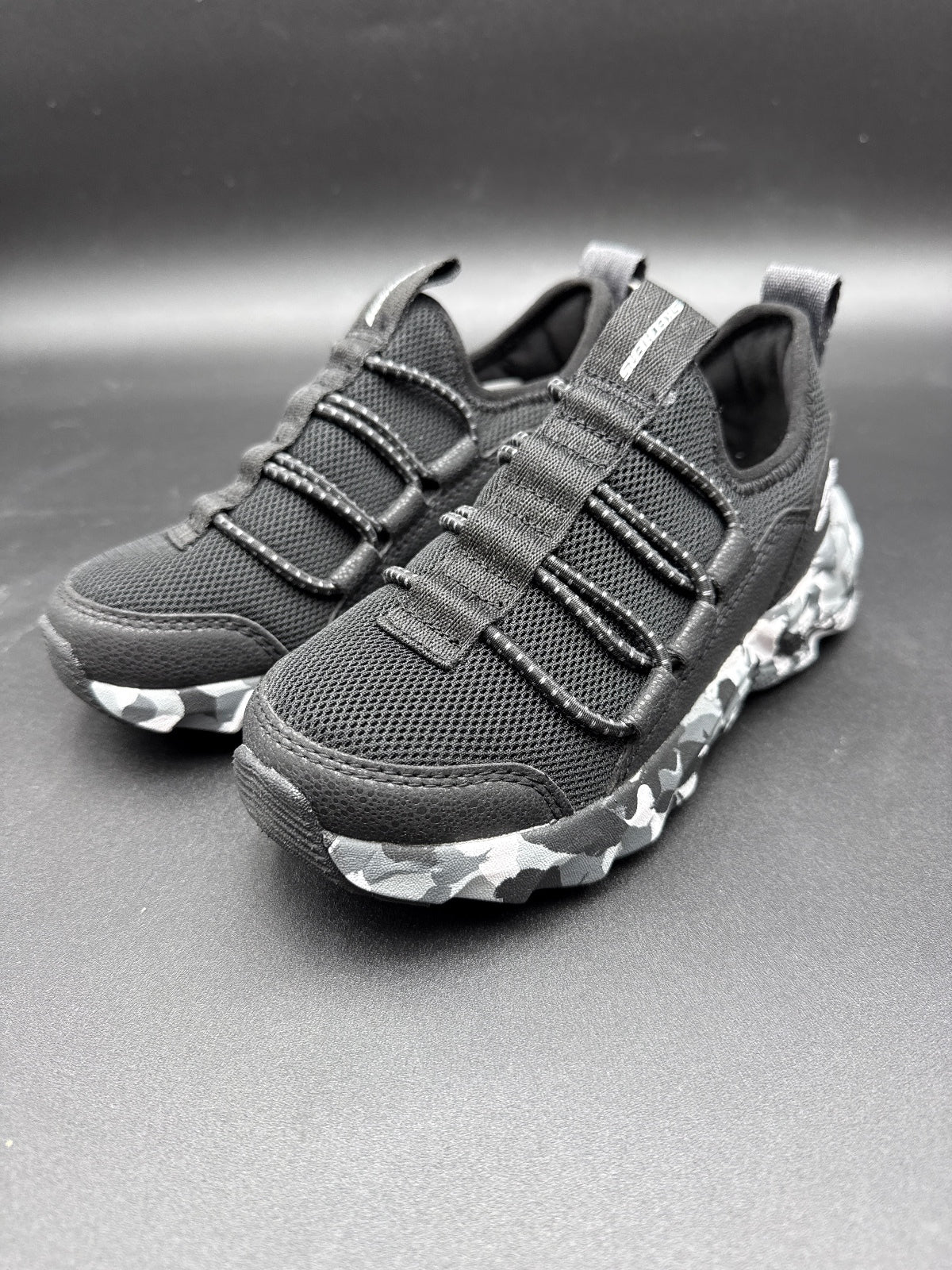 Skechers Elite Sport Tread Kids 12 Black Camo Sneakers New