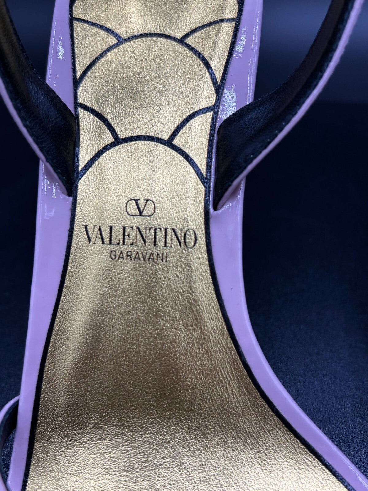 Valentino Pink Leather Strappy Heeled Sandals with Crystal--