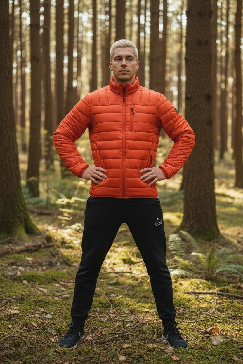 Hawke & Co Men's Performance Orange Primaloft Packable Puffy