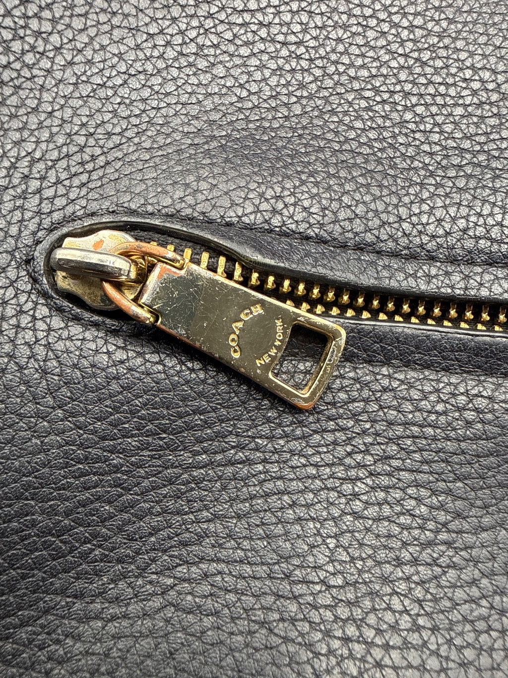 Coach Black Leather Crossbody Bag with Gold Hardware