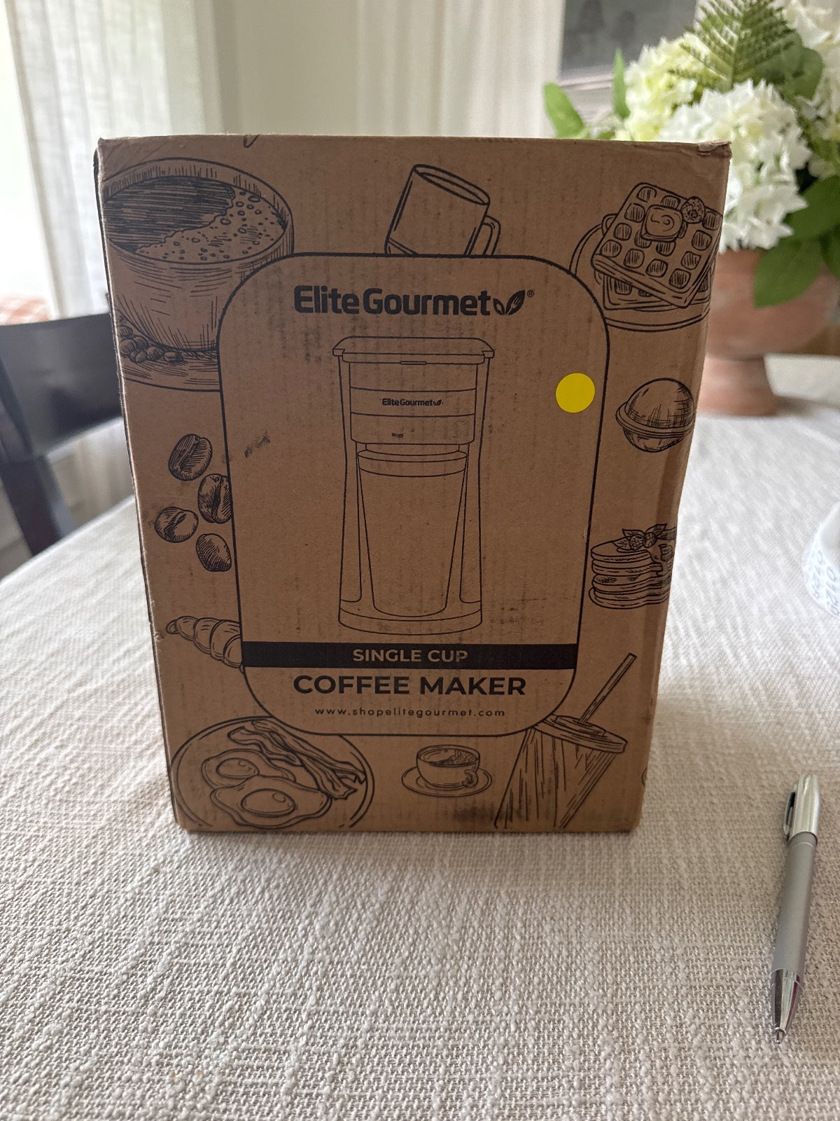 Elite Gourmet Single Serve Coffee Maker with Travel Mug Black