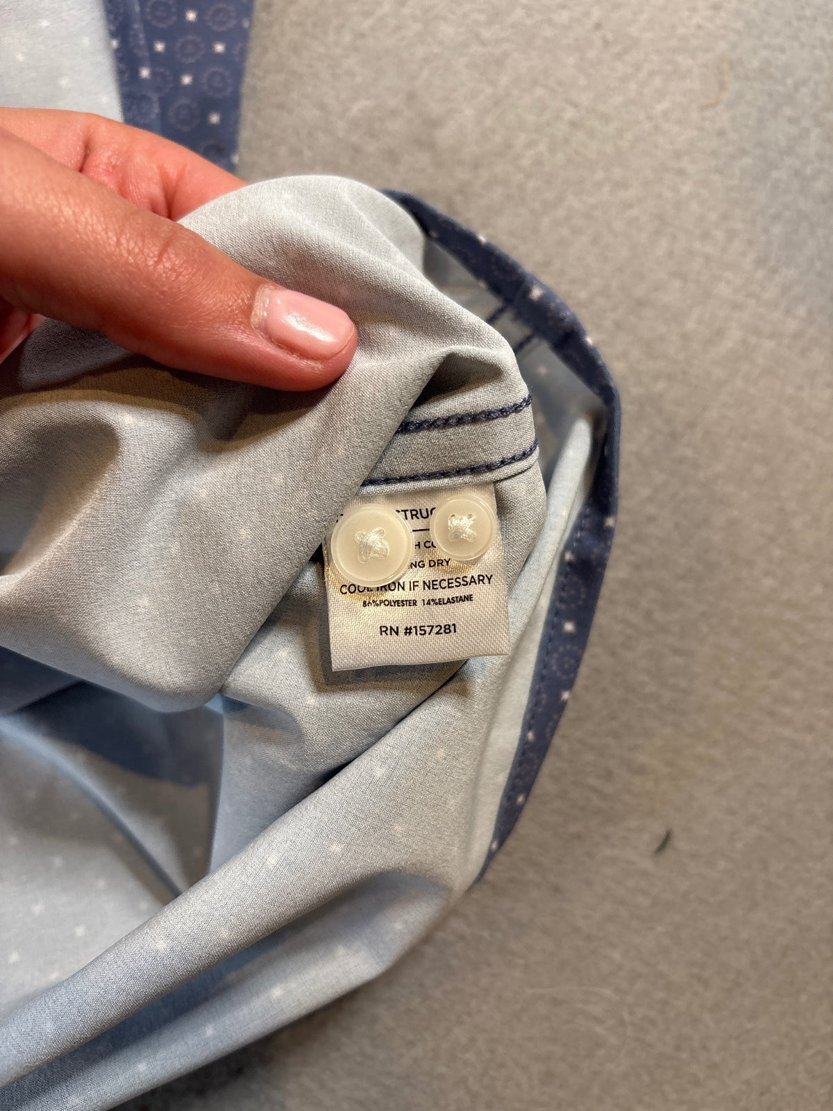 Mizzen+Main Leeward SS Dress Shirt Coastal Ford Medium Print