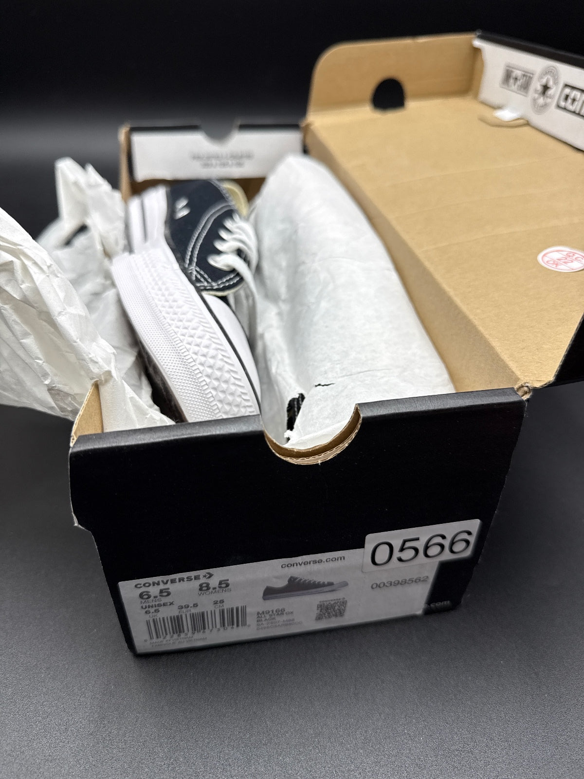Converse Chuck Taylor Low Black White W8.5 M6.5 NIB