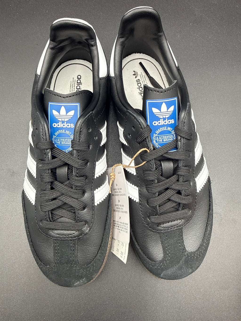 Adidas Samba OG Classic Black and White Sneakers Size 2 US