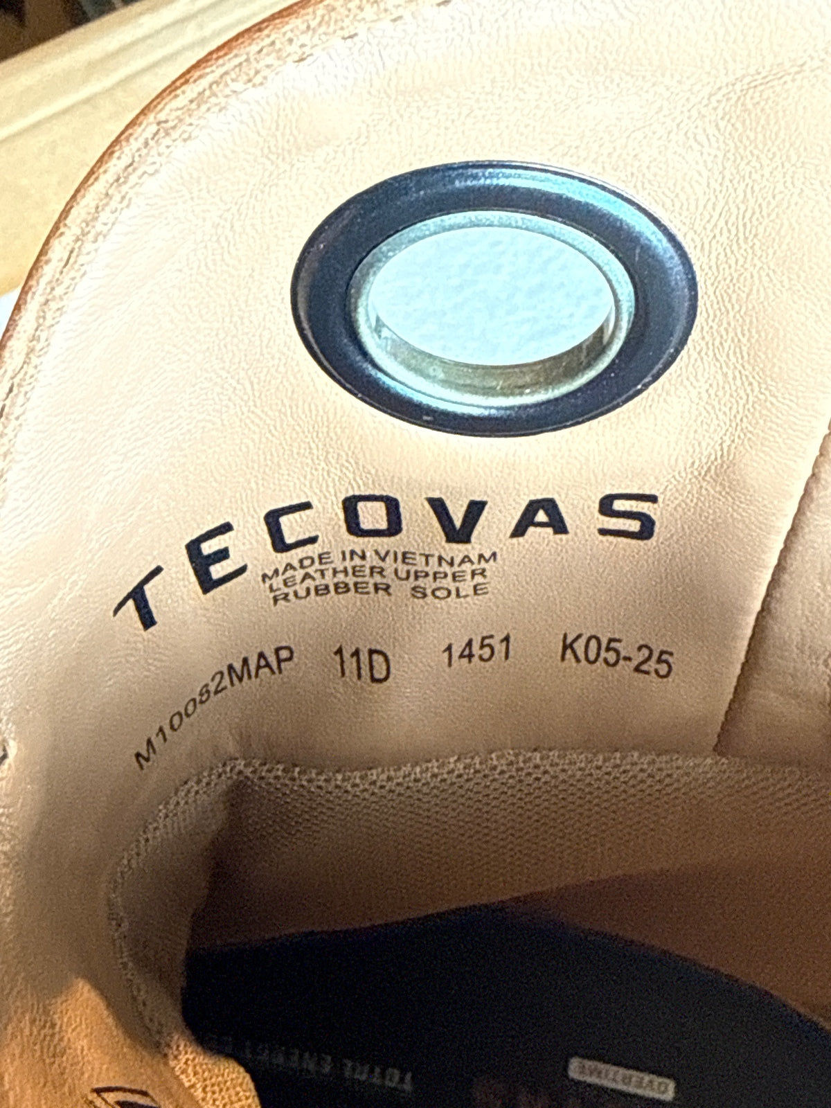 Tecovas Brown Leather Work Boots Size 11D