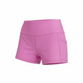 Pink Athletic High-Waisted Workout Shorts with Side Pocket S/M