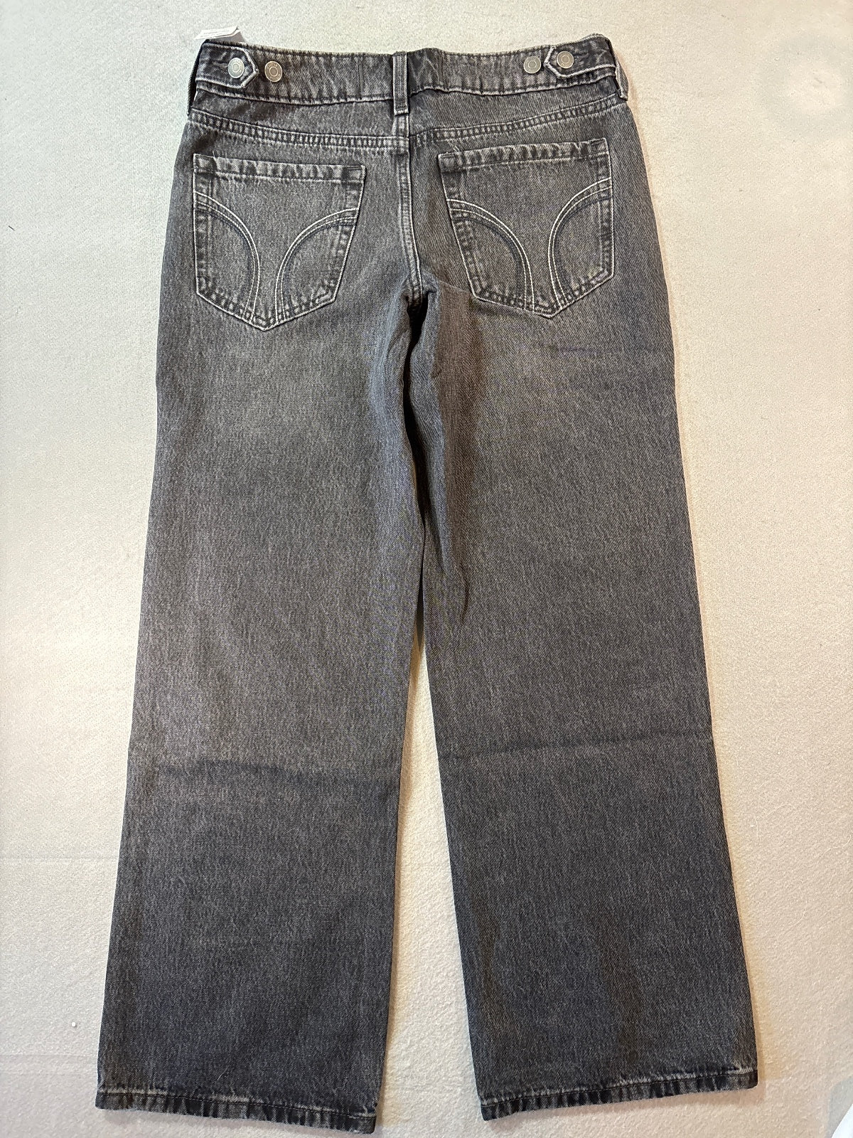 Hollister Low-Rise Baggy Black Denim Jeans W26 Regular