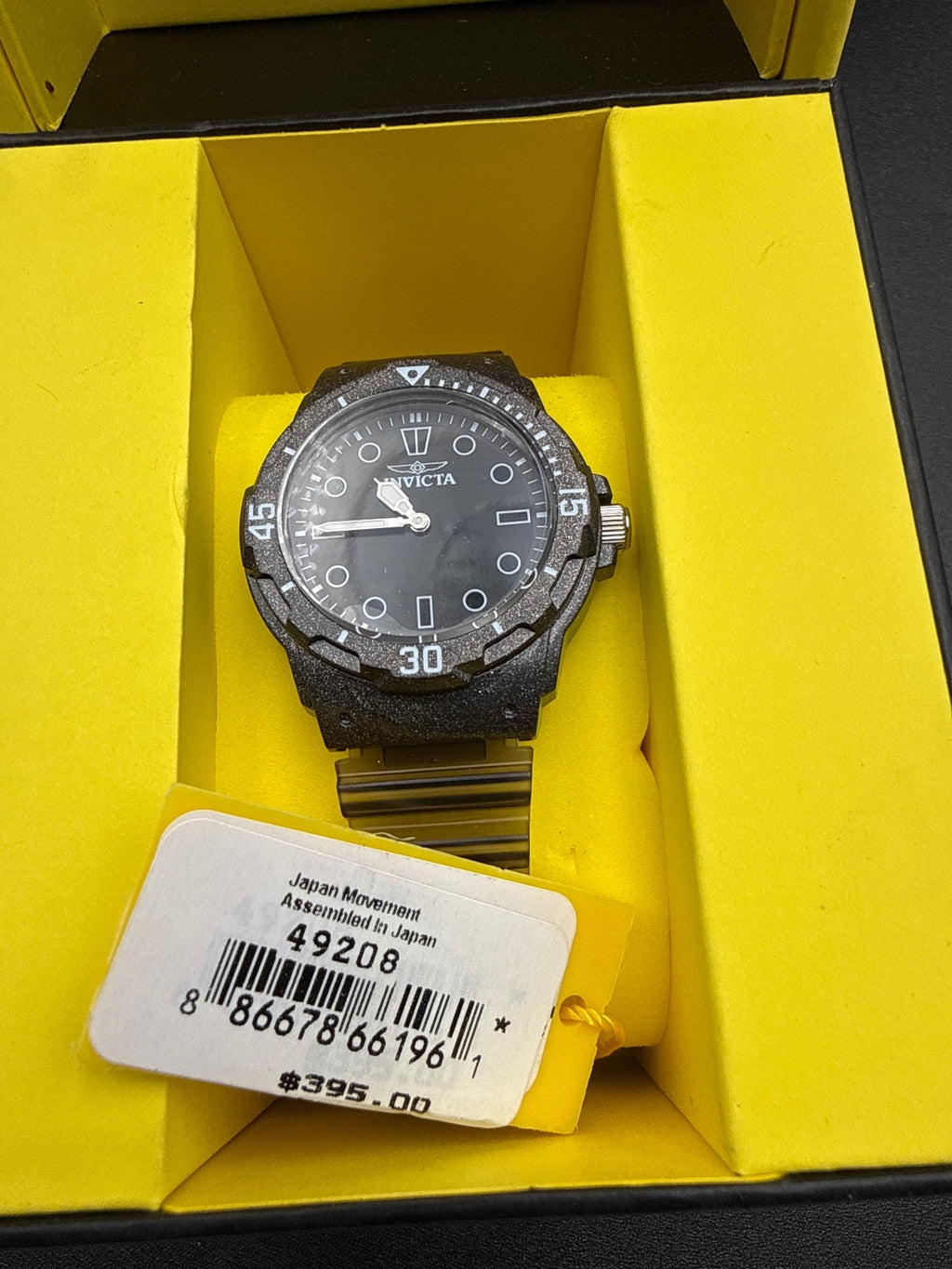 Invicta Women's Stainless Steel Watch Model 49208 with Black Dial