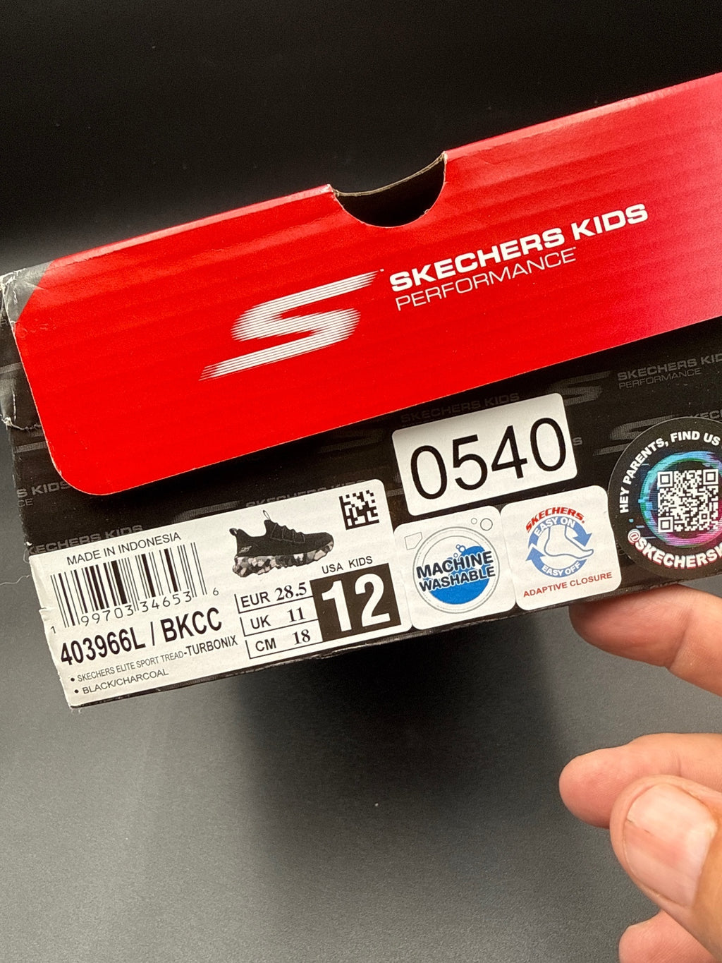 Skechers Elite Sport Tread Kids 12 Black Camo Sneakers New