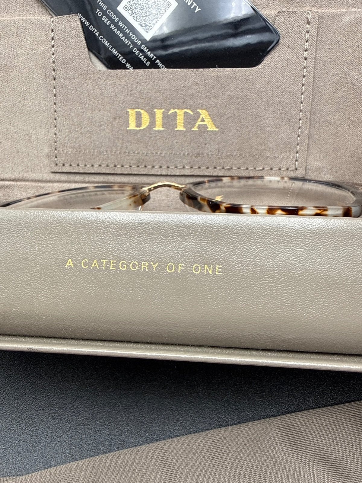 DITA Eyeglasses Model Rebella in Tortoise Color with Case