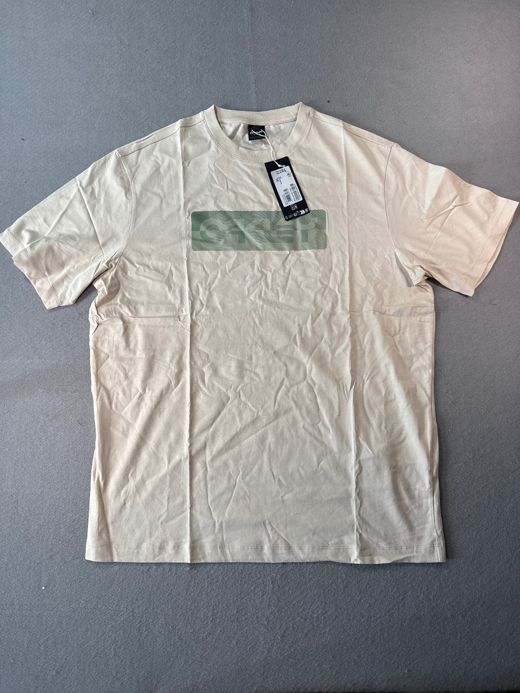 Oakley Men's XL Beige Graphic Logo T-Shirt New with Tags