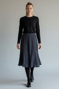 Veronica Beard Textured Midi Skirt in Black Size XS