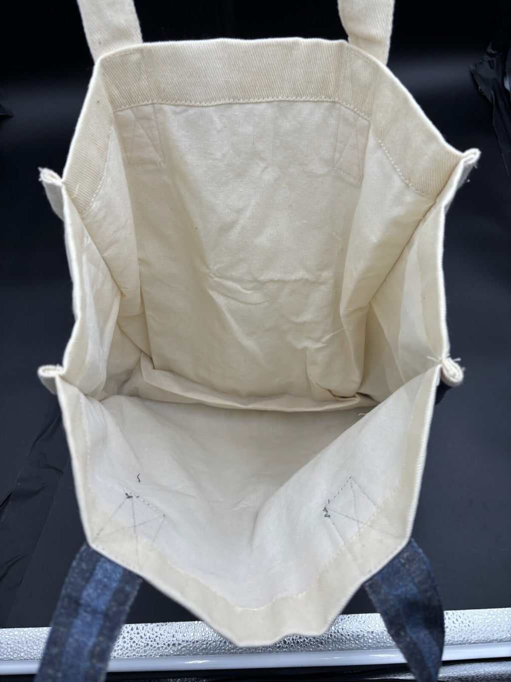 Jean Paul Gaultier Parfums Canvas Tote Bag with Denim Print