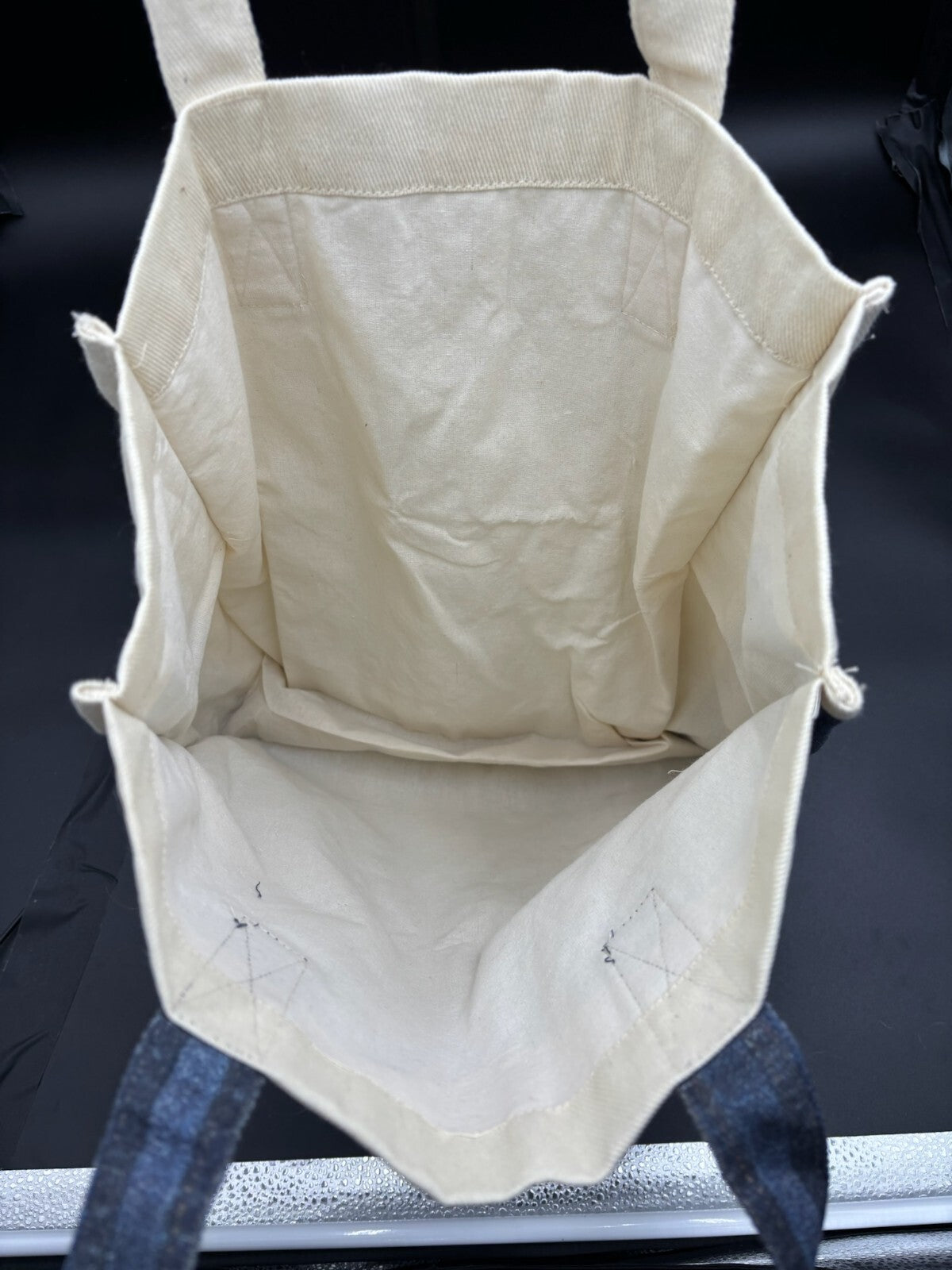 Jean Paul Gaultier Parfums Canvas Tote Bag with Denim Print