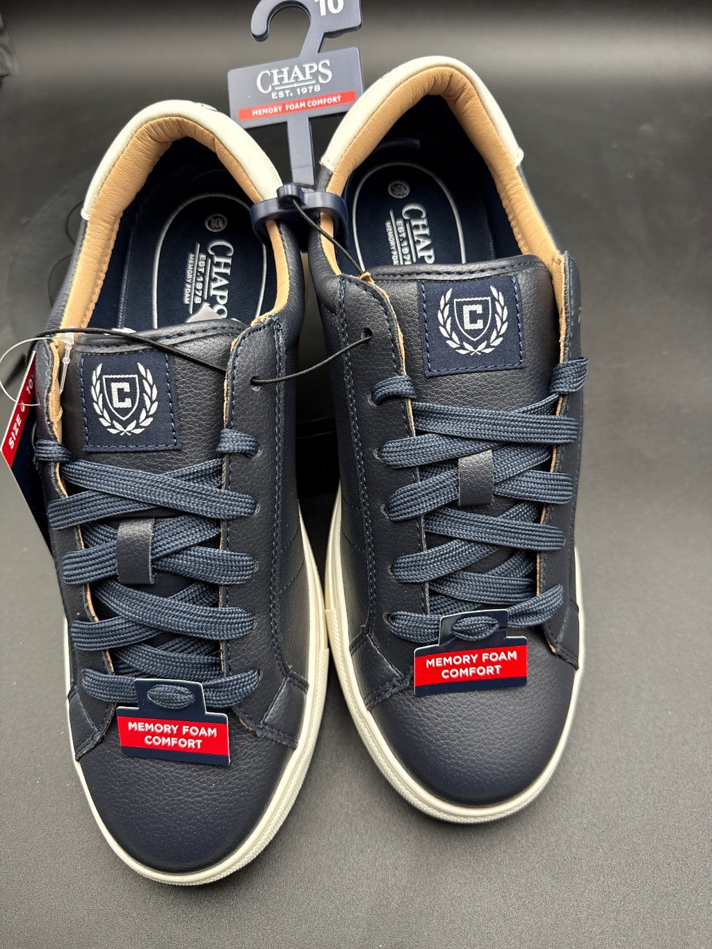 Chaps Men's Navy Blue Memory Foam Sneakers Multiple Sizes