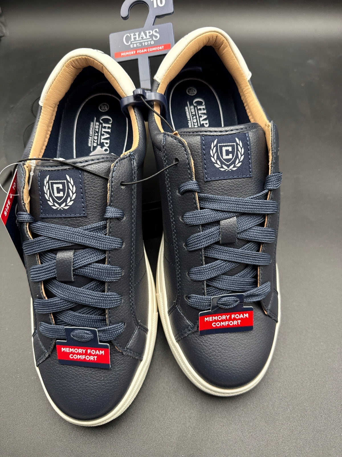 Chaps Men's Navy Blue Memory Foam Sneakers Multiple Sizes