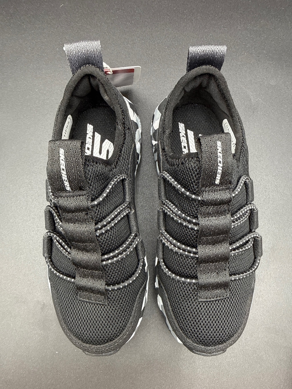 Skechers Elite Sport Tread Kids 12 Black Camo Sneakers New