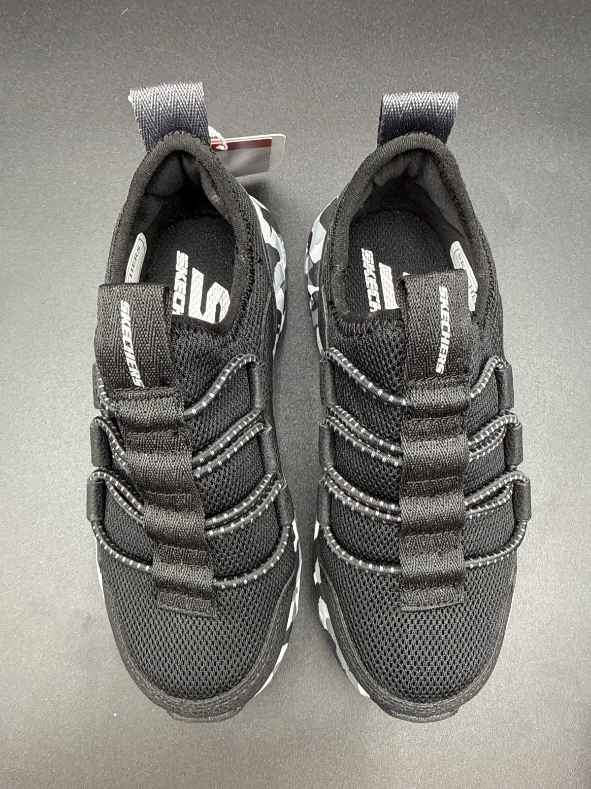 Skechers Elite Sport Tread Kids 12 Black Camo Sneakers New