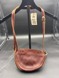 Portland Leather Brown Pebbled Leather Crossbody Bag