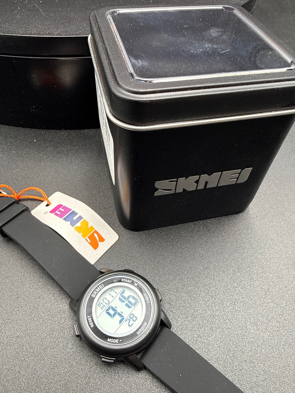 SKMEI Digital Black Wristwatch with Water Resistant 5ATM
