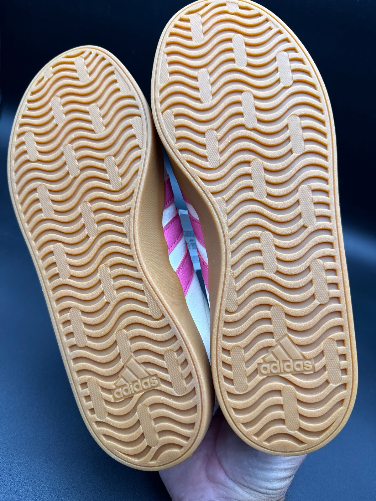 Adidas VL Court 3.0 Sneakers Size 9.5 US White Pink Gum Sole