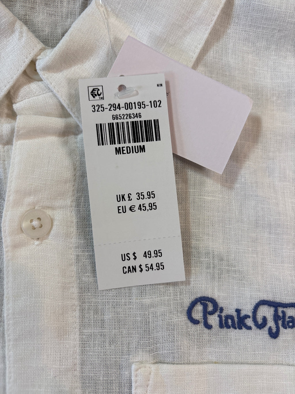 Hollister Men's White Linen Boxy Fit Button-Up Shirt Medium