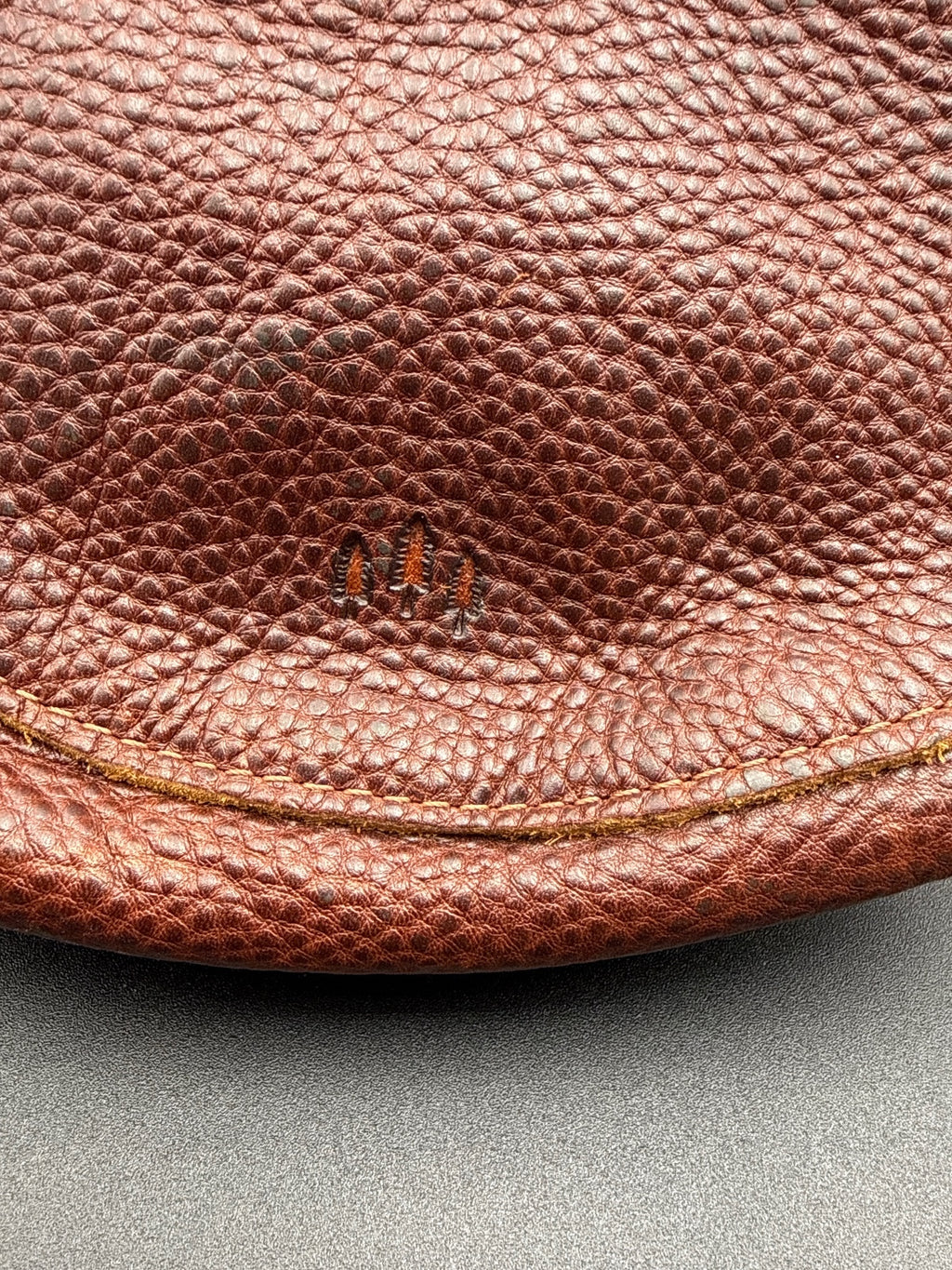 Portland Leather Brown Pebbled Leather Crossbody Bag