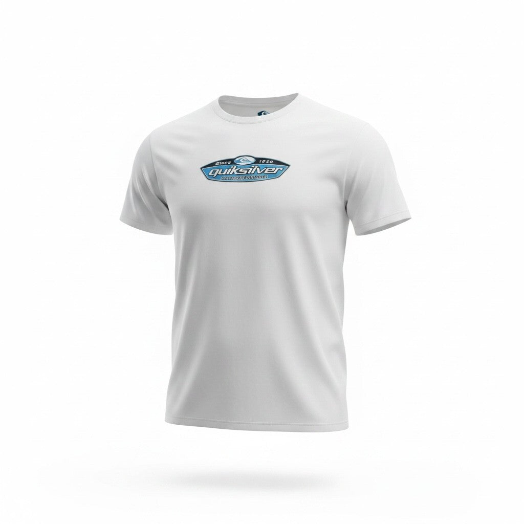 Quiksilver White Boardriding Logo T-Shirt Size Large