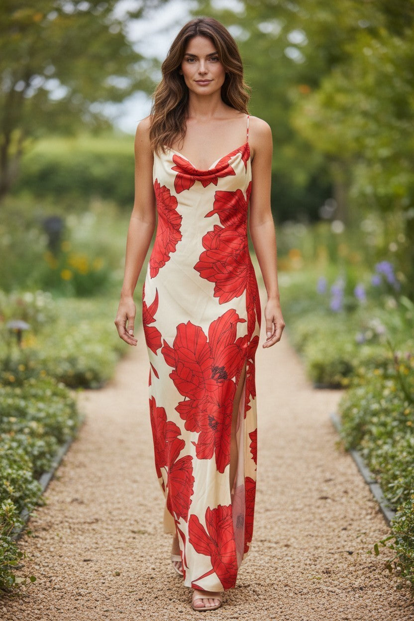 Donna Karan New York Women's Floral Maxi Dress Size 12